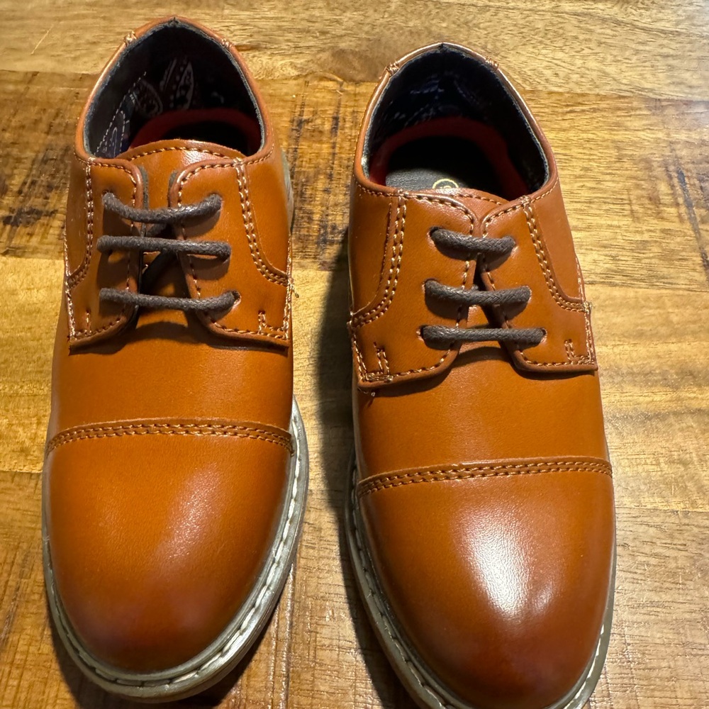 Boys Vegan Leather Cap-Toe Dress Shoe by Bruno Marc.